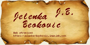Jelenka Beoković vizit kartica